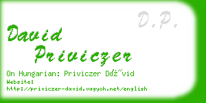 david priviczer business card